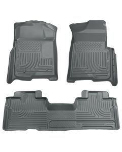 Husky Liners ® - WeatherBeater™ Grey Custom Footwell Coverage Front and 2nd Seat Floor Liners (98342)