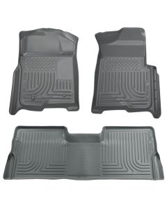 Husky Liners ® - WeatherBeater™ Grey Custom Footwell Coverage Front and 2nd Seat Floor Liners (98382)