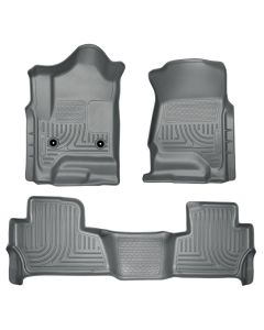 Husky Liners ® - WeatherBeater™ Grey Custom Footwell Coverage Front and 2nd Seat Floor Liners (99202)