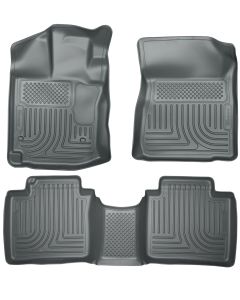 Husky Liners ® - WeatherBeater™ Grey Custom Footwell Coverage Front and 2nd Seat Floor Liners (99542)