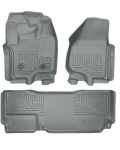Husky Liners ® - WeatherBeater™ Grey Custom Footwell Coverage Front and 2nd Seat Floor Liners (99722)