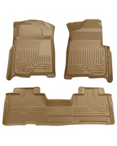 Husky Liners ® - WeatherBeater™ Tan Custom Footwell Coverage Front and 2nd Seat Floor Liners (98343)