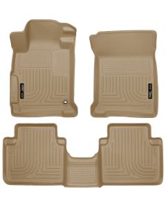 Husky Liners ® - WeatherBeater™ Tan Custom Footwell Coverage Front and 2nd Seat Floor Liners (98483)