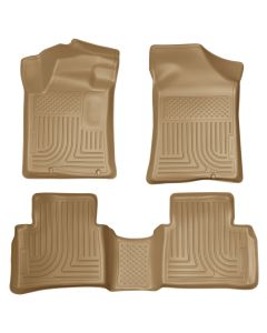Husky Liners ® - WeatherBeater™ Tan Custom Footwell Coverage Front and 2nd Seat Floor Liners (98643)