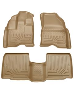 Husky Liners ® - WeatherBeater™ Tan Custom Footwell Coverage Front and 2nd Seat Floor Liners (98703)