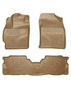 Husky Liners ® - WeatherBeater™ Tan Custom Footwell Coverage Front and 2nd Seat Floor Liners (98913)