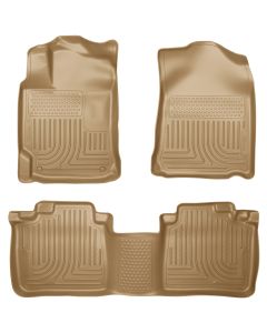 Husky Liners ® - WeatherBeater™ Tan Custom Footwell Coverage Front and 2nd Seat Floor Liners (98963)