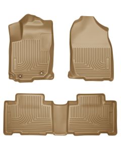 Husky Liners ® - WeatherBeater™ Tan Custom Footwell Coverage Front and 2nd Seat Floor Liners (98973)