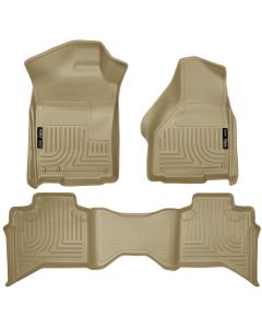 Husky Liners ® - WeatherBeater™ Tan Custom Footwell Coverage Front and 2nd Seat Floor Liners (99013)