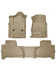 Husky Liners ® - WeatherBeater™ Tan Custom Footwell Coverage Front and 2nd Seat Floor Liners (99213)