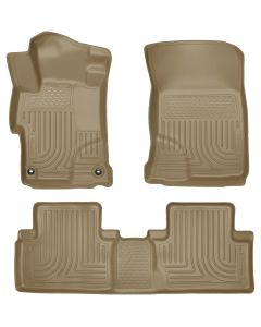 Husky Liners ® - WeatherBeater™ Tan Custom Footwell Coverage Front and 2nd Seat Floor Liners (99443)