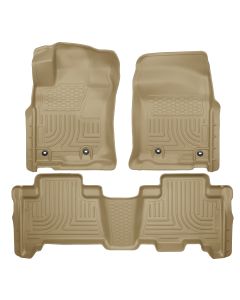 Husky Liners ® - WeatherBeater™ Tan Custom Footwell Coverage Front and 2nd Seat Floor Liners (99573)
