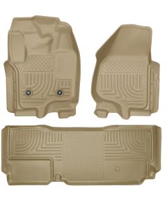 Husky Liners ® - WeatherBeater™ Tan Custom Footwell Coverage Front and 2nd Seat Floor Liners (99723)
