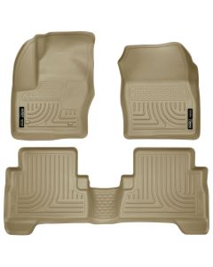 Husky Liners ® - WeatherBeater™ Tan Custom Footwell Coverage Front and 2nd Seat Floor Liners (99743)
