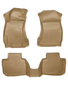 Husky Liners ® - WeatherBeater™ Tan Custom Footwell Coverage Front and 2nd Seat Floor Liners (99803)