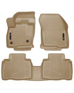 Husky Liners ® - WeatherBeater™ Tan Custom Front and 2nd Seat Floor Liners (98783)