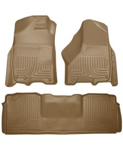 Husky Liners ® - WeatherBeater™ Tan Custom Front and 2nd Seat Floor Liners (99043)