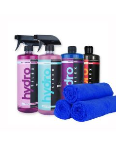 HydroSilex Full 32 oz Detail Kit Rewind, Recharge, Silica Soap, Slick & 10 Microfiber Towels