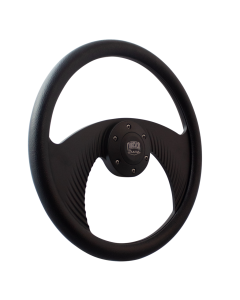 Forever Sharp ® - 14 Inch Black Flight Steering Wheel with Leather Half Wrap Grip (B1001-HW14LEATHER), Main Image