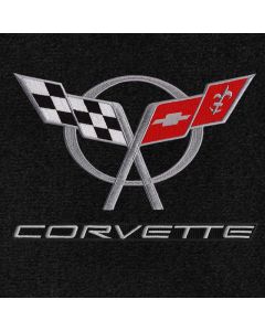 Lloyd Mats Classic Loop Black 3PC Floor Mats For Chevrolet Corvette, Logo