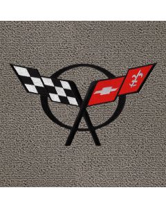 Lloyd Mats Classic Loop Black 3PC Floor Mats For Corvette Convertible, Logo