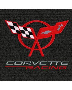 Lloyd Mats Classic Loop Black 3PC Floor Mats For Corvette Coupe, Logo