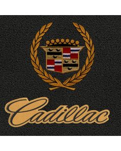 Lloyd Mats Classic Loop Black Front Floor Mats For Cadillac Allante, Logo