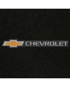 Classic Loop Black Front Floor Mats For Chevrolet 1955-16 With Chevrolet Gold Bowtie Applique