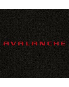 Lloyd Mats ® - Classic Loop Black Front Floor Mats For Chevrolet Avalanche with Avalanche Red Lettering