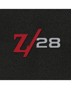 Lloyd Mats ® - Classic Loop Black Front Floor Mats For Chevrolet Camaro 1969 with Z28 Red-Silver Embroidery