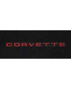 Lloyd Mats Classic Loop Black Front Floor Mats for Corvette C3, Logo