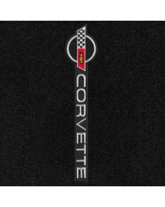 Lloyd Mats Classic Loop Black Front Floor Mats for Corvette C4, Logo