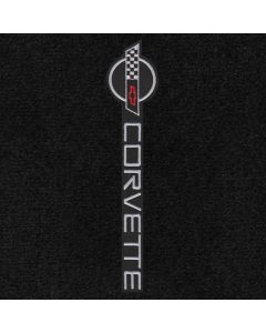 Lloyd Mats Classic Loop Black Front Floor Mats for Corvette C4, Logo