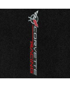 Lloyd Mats Classic Loop Black Front Floor Mats for Corvette C5, Logo