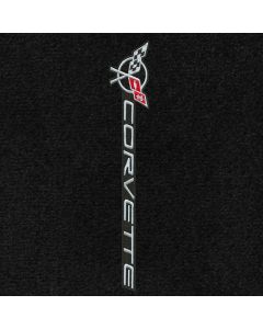 Lloyd Mats Classic Loop Black Front Floor Mats for Corvette C5, Logo