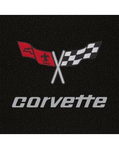 Lloyd Mats Classic Loop Black 3PC Floor Mats For Chevrolet Corvette, Logo