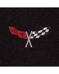 Lloyd Mats Classic Loop Black Standard Deck Mat For Chevrolet Corvette, Logo