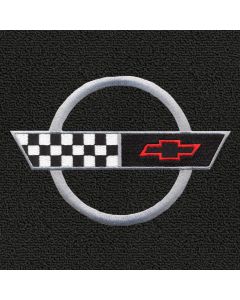 Lloyd Mats Classic Loop Black Standard Deck Mat For Corvette Convertible, Logo