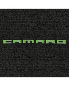 Lloyd Mats Classic Loop Ebony Front Floor Mats For Chevrolet Camaro with Camaro Green Script Applique, Logo