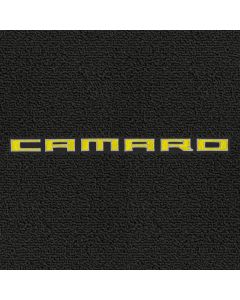 Lloyd Mats Classic Loop Ebony Front Floor Mats For Chevrolet Camaro with Camaro Yellow Script Applique, Logo