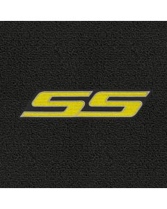Lloyd Mats ® - Classic Loop Ebony Front Floor Mats For Chevrolet Camaro with SS Yellow Logo