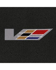 Lloyd Mats ® - Classic Loop Ebony Small Trunk Mat For Cadillac CTS-V with V Series Flag Logo Centered