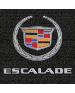 Lloyd Mats Classic Loop Ebony Standard Cargo Mat For Escalade ESV with Silver Cadillac Crest and Wreath Logo, Logo