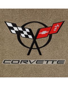 Lloyd Mats Classic Loop Tan Front Floor Mats for Corvette C5, 2Pc mats