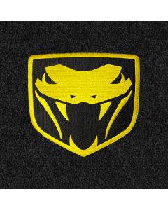 Lloyd Mats ® - LUXE Black 3PC Floor Mats For Dodge SRT-10 with Yellow Viper Snake Applique