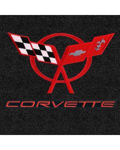 Lloyd Mats LUXE Black Front Floor Mats For Chevrolet Corvette, Logo