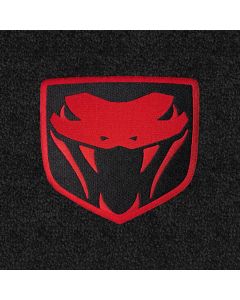 Lloyd Mats ® - LUXE Black Front Floor Mats For Dodge SRT-10 Viper with Red Viper Snake Applique