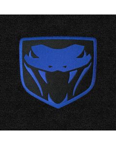 Lloyd Mats ® - LUXE Black Front Floor Mats For Dodge SRT-10 with Blue Viper Snake Applique
