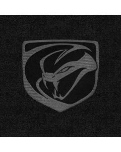 Lloyd Mats ® - LUXE Black Front Floor Mats For Dodge SRT Viper with Graphite and Black Viper Snake Applique