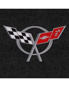 Lloyd Mats LUXE Black Standard Deck Mat For Corvette Coupe, Logo